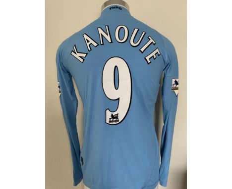 Kanoute Tottenham 2003/2004 Match Worn Football Shirt: Long sleeve light blue Kappa shirt in very good condition.