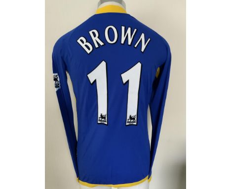 Brown Tottenham 2005/2006 Match Issued Football Shirt: Long sleeve mid blue Kappa shirt in very good condition.