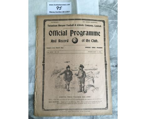 1920/1921 England International Trial Match Football Programme: Played at Tottenham. England v The South with a host of top p