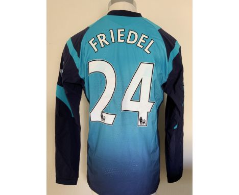 Friedel Tottenham 2012/2013 Match Worn Goalkeeper Shirt: Long sleeve aqua Under Armour shirt in very good condition.