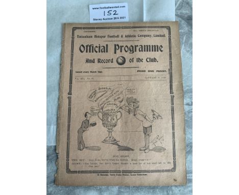 1919/1920 Tottenham v Stockport County Football Programme: Division Two match from the season that Tottenham won the League. 