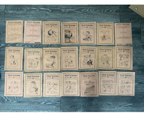 1938/39 Tottenham Near Complete Home Reserves Football Programmes: 22 of the 23 London Combination matches only lacking South