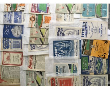 Tottenham 40s + 50s Away Football Programmes: Includes 4 from the 40s, 52/53 Sheffield Wednesday Wolves 53/54 Aston Villa 54/