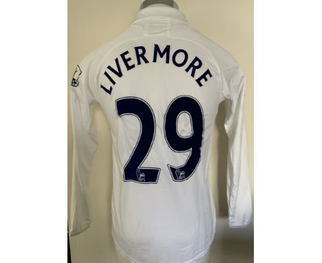 Livermore Tottenham 2011/2012 Match Worn Football Shirt: Long sleeve white Puma shirt in very good condition.