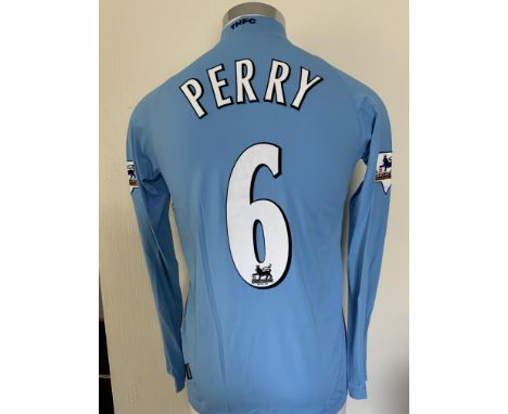 Perry Tottenham 2003/2004 Match Worn Football Shirt: Long sleeve light blue Kappa shirt in very good condition. Worn on 11 5 