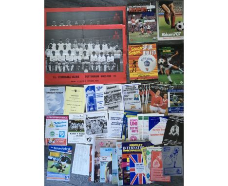 Tottenham Away Friendly + Testimonial Football Programmes: Includes Foreign Tournaments in Holland 80s, 1983 Swaziland tourna