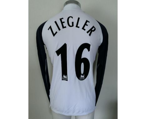 Ziegler Tottenham 2005/2006 Match Issued Football Shirt: Long sleeve white Kappa shirt in very good condition.