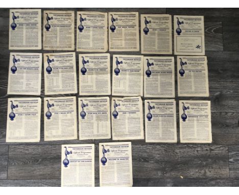 56/57 Tottenham Home Football Programmes: 16 League matches and 2 FA Cup. Overall fair. (18)