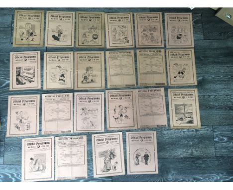 1936/37 Tottenham Near Complete Home Reserves Football Programmes: 22 of the 23 London Combination matches. Ex bound in good 