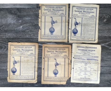 46/47 Tottenham Practice Match Football Programme: Whites v Hoops dated 17 8 46. C/W 4 other programmes from this season all 