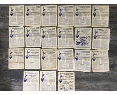 50/51 Tottenham Complete Home Football Programmes: All 21 League matches from the season that Spurs won the League. Good. (21