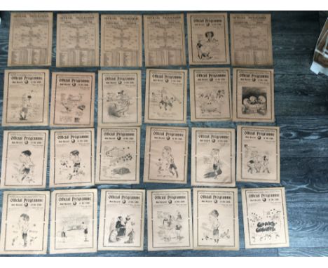 1932/33 Tottenham Complete Home Reserves Football Programmes: All 23 London Combination matches plus friendly v Fulham. Ex bo