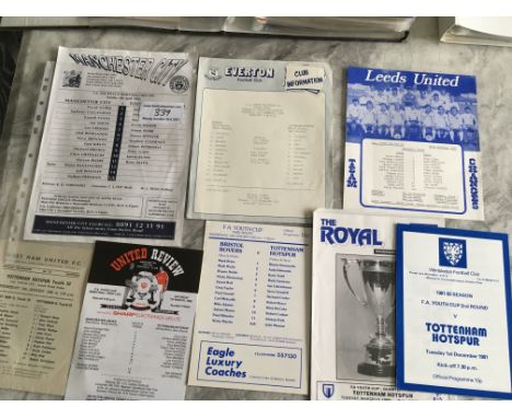 Tottenham Youth Cup Away Football Programmes: 65/66 West Ham, 80/81 Leeds, 81/82 Wimbledon 82/83 Bristol Rovers Everton 87/88