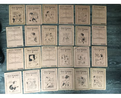 1937/38 Tottenham Complete Home Reserves Football Programmes: All 23 London Combination matches plus postponed v Chelsea on 2