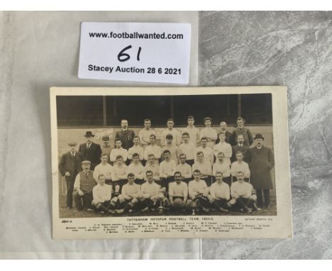 1904/1905 Tottenham Team Group Football Postcard: Good condition issued by the Rotary Series with no writing to postcard rear