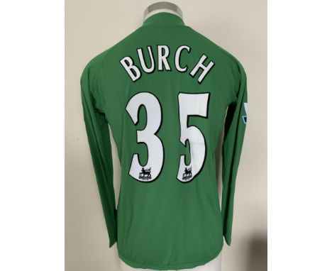 Burch Tottenham 2005/2006 Match Issued Football Shirts: Long sleeve Kappa shirts in very good condition. One green and one bl