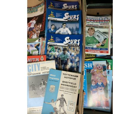 Tottenham Home + Away Football Programmes: Quantity in good condition from mainly the 70s onwards. Instructions to sell. (2 b