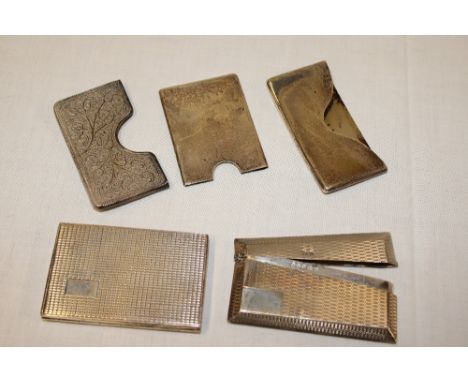 A George V rectangular silver visiting card case with engine turned decoration, Birmingham marks 1924; sterling silver rectan
