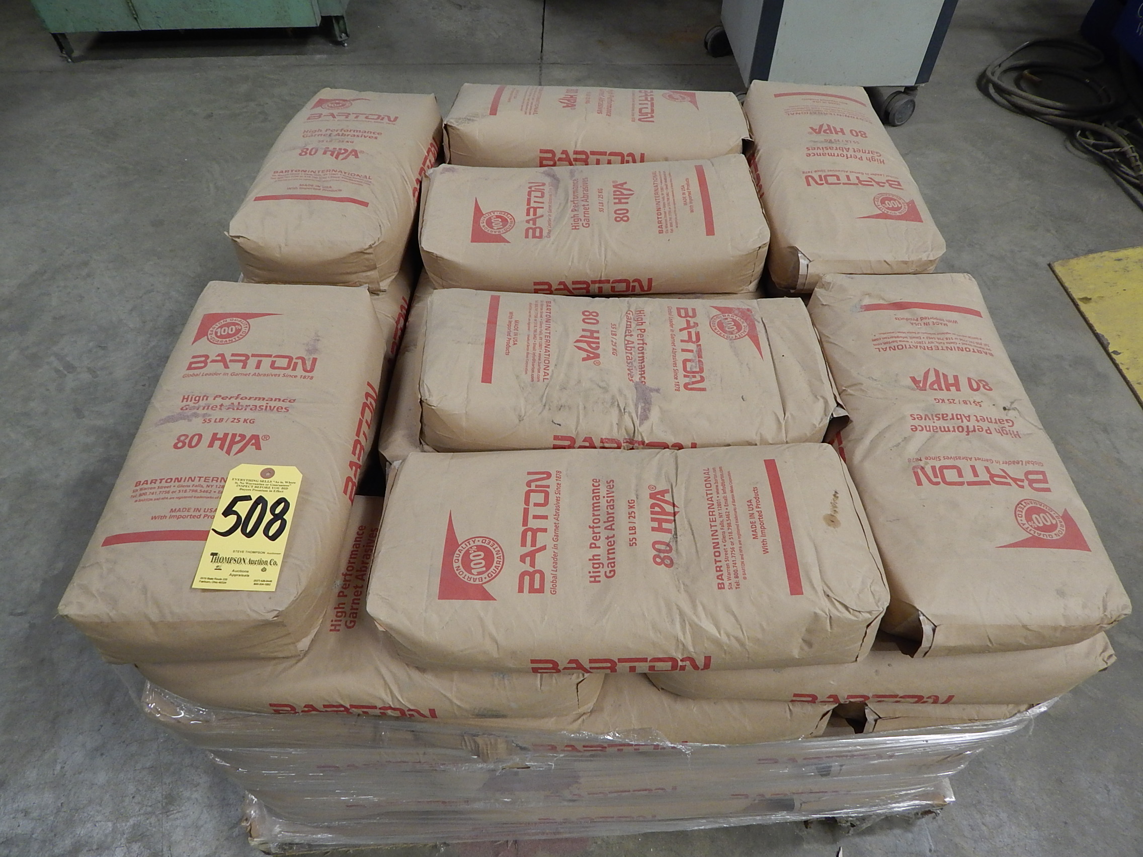 Skid Lot of Barton 80 HPA High Performance Abrasives, (56) 55