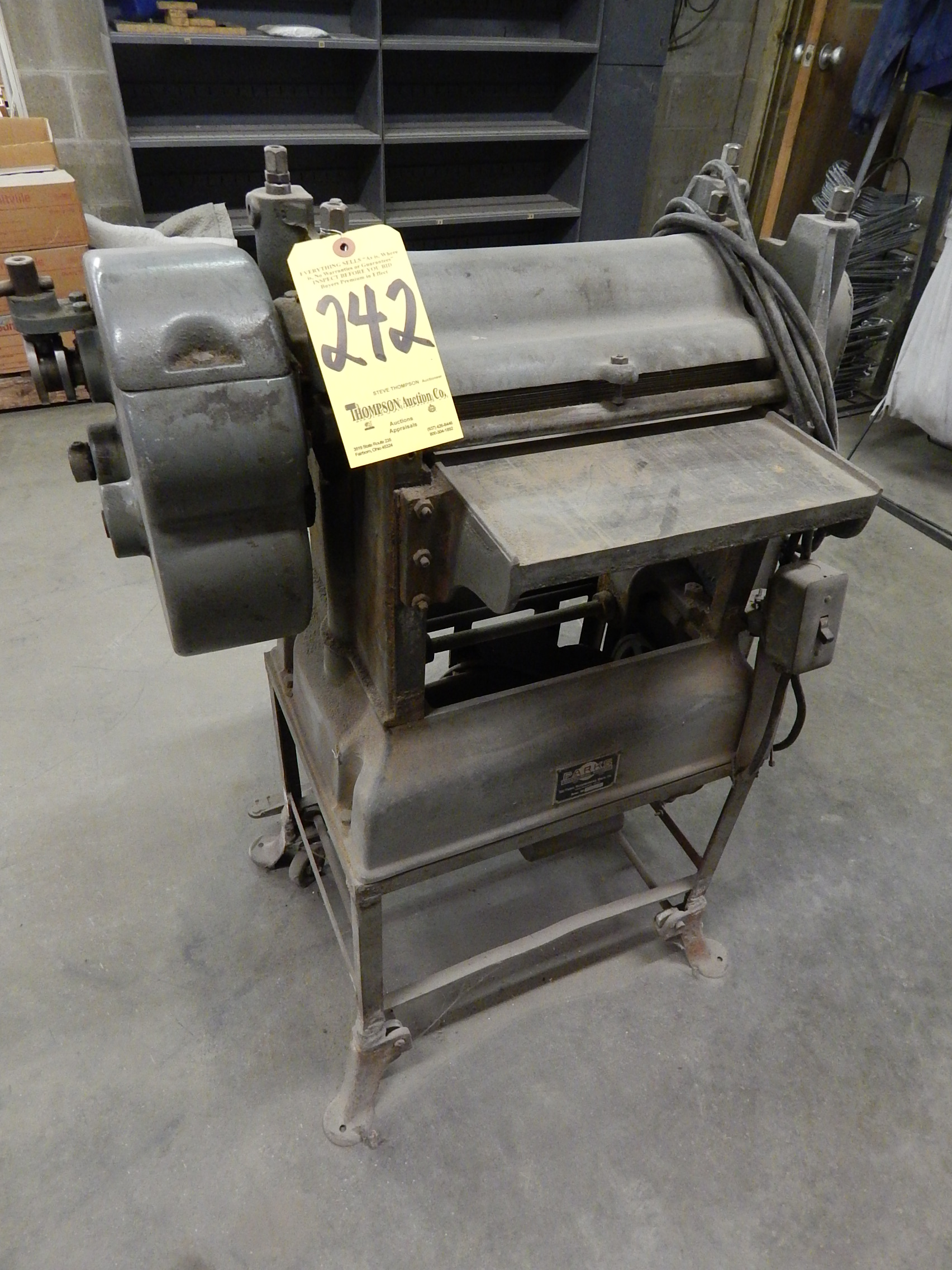 Parks 12 Inch Wood Planer, s/n 33339, Single Phase