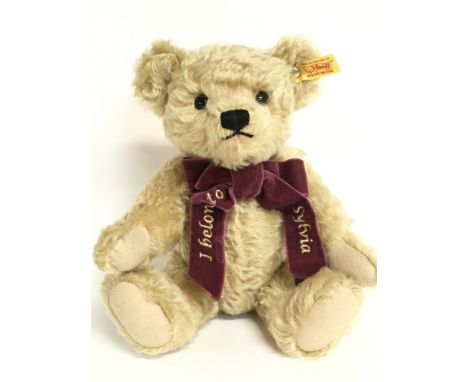 Sylvia Steiff bear, approximately 20cm tall. Postage category C. NO RESERVE