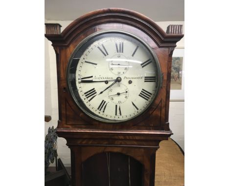 A Mahogany longcase clock, Alexander Parliament street. In need of restoration