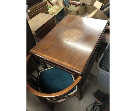A Pembroke inlaid design card table Table dimensions. NO RESERVE