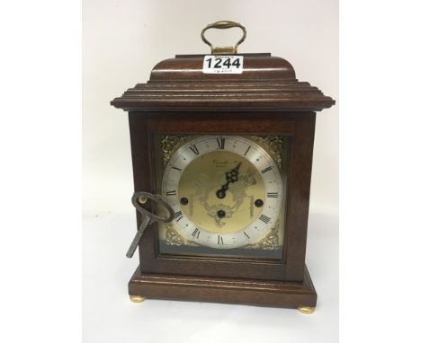 A Mahogany cased mantel clock London maker for restoration. Hight 30cm