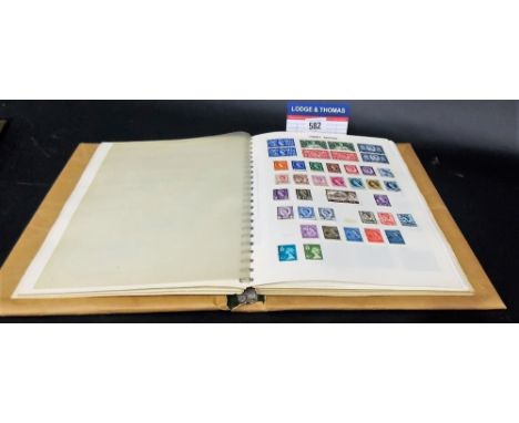 Stamp album containing Commonwealth and International stamps, Victoria to mid-20th Century inc. Hong Kong, India, Grenada, Br