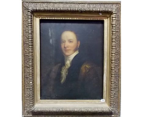 19TH CENTURY BRITISH SCHOOL Portrait of a gentleman Oil on canvas 26' x 21'