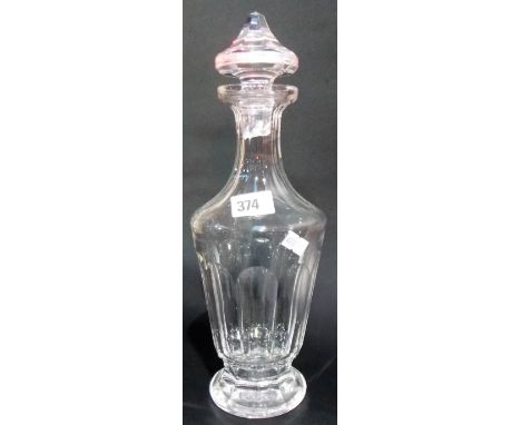 Waterford crystal facet cut decanter and stopper (stopper af).