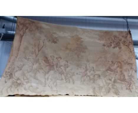 A large machine embroidered tapestry in Tudor style