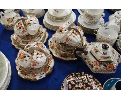 A Melba China imari pallet teaset comprising eleven cups, saucers, plates and two cake plates Condition Report:Available upon