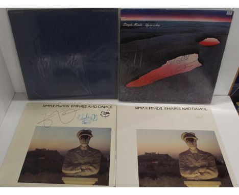 SIMPLE MINDS vinyl records, an extensive collection with Celebrate 12" and urban sampler Celebrate signed copy, Life in a Day