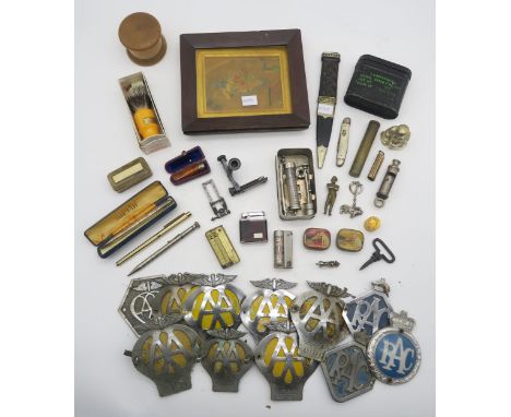 Various collectables, to include a silver-mounted cigarette holder (Birmingham, 1899) in fitted case, a selection of AA and R