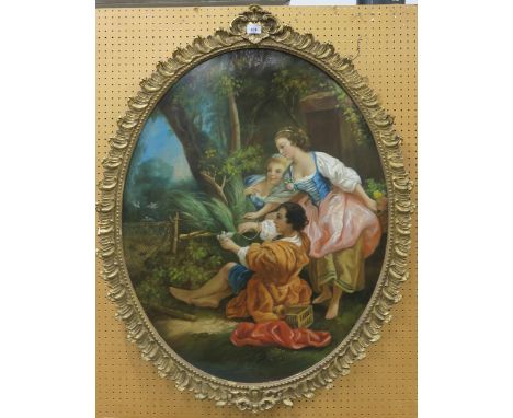 AFTER FRANCOIS BOUCHER&nbsp;The dovbe share, oil on board, 91 x 71cm Condition Report:Available upon request