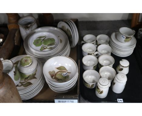 A Denby Troubadour pattern dinner service comprising plates, bowls, cups and saucers etc Condition Report:Not available for t