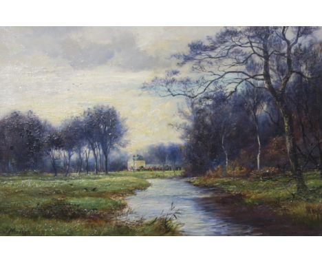 JOHN MORISON&nbsp;Duchal, Kilmacolm, the hunting gathering, signed, oil on canvas, 40 x 60cm Condition Report:Available upon 