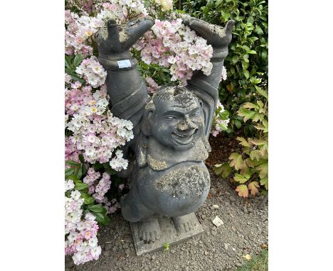 Composite garden statue formed as a Buddha, height approx 100cm