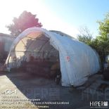 storage tent hoop type, est. 30"L X 20'W X 15