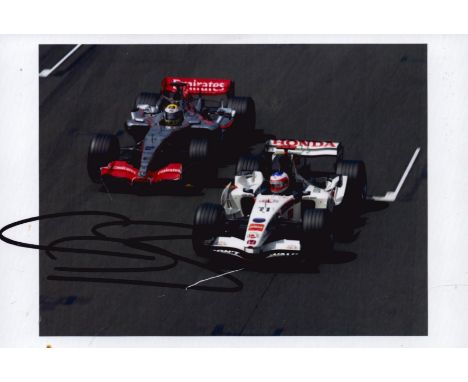 Rubens Barrichello signed colour photo 6x4 Inch. A Brazilian professional racing driver who competed in Formula One between 1