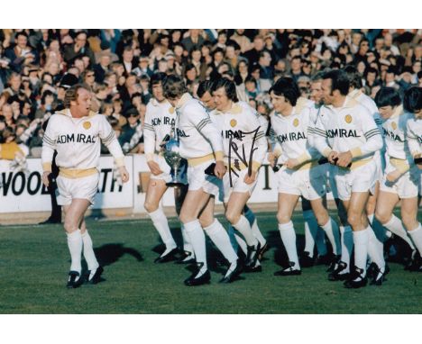 Autographed TREVOR CHERRY 12 x 8 Photograph : Col, depicting a wonderful image showing the 1974 First Division winners - Leed