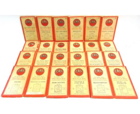 [MAPS]  Thirty Ordnance Survey New Popular Edition One-Inch folding maps; together with approximately 148 Ordnance Survey One