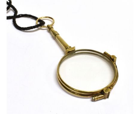 ANTIQUE 9CT GOLD LORGNETTE 10cm long tests as 9ct gold, in good order and glasses in good order. Weighs 20.5 grams