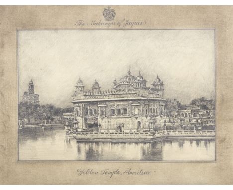 A pencil sketch of the Golden Temple of Amritsar Rajasthan, late 19th/early 20th Centurypencil on paper, inscribed in the upp