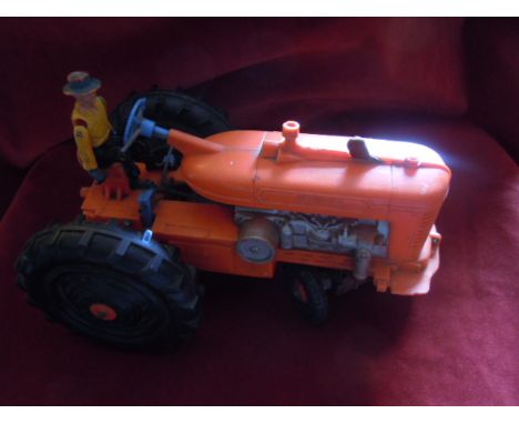 Louis Marx - c1970's Tractor Battery operated with driver. In used condition.