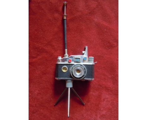 Cigarette Petrol Lighter Novelty cigarette lighter as a camera. Made in Japan c1950. In working order.