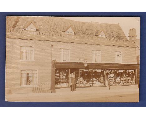Norfolk - Harleston T.E. Barns? China Dealer. Shop Front R/P used stamp removed