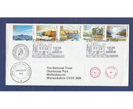 Great Britain - 1981 (24th Jun) National Trust. Charlecote Warwick. Special h/s on Charlecote official First Day Cover, u/a.