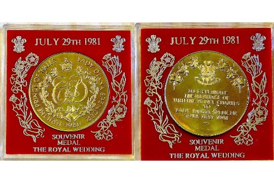 Image of souvenir medal the royal wedding 1981